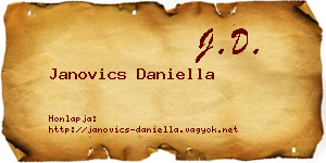 Janovics Daniella névjegykártya